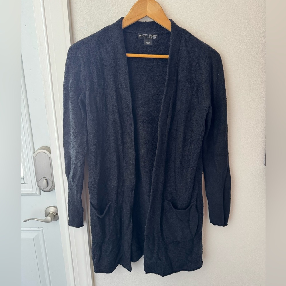• Barefoot Dreams • Women’s CozyChic Lite Black Cardigan Size Small